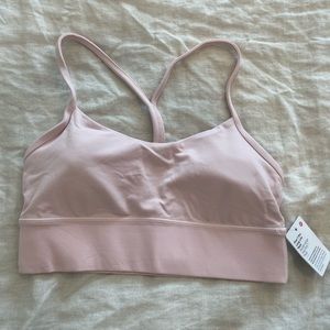 Lululemon size 8 Flow Y Nulu Sports Bra, Pink